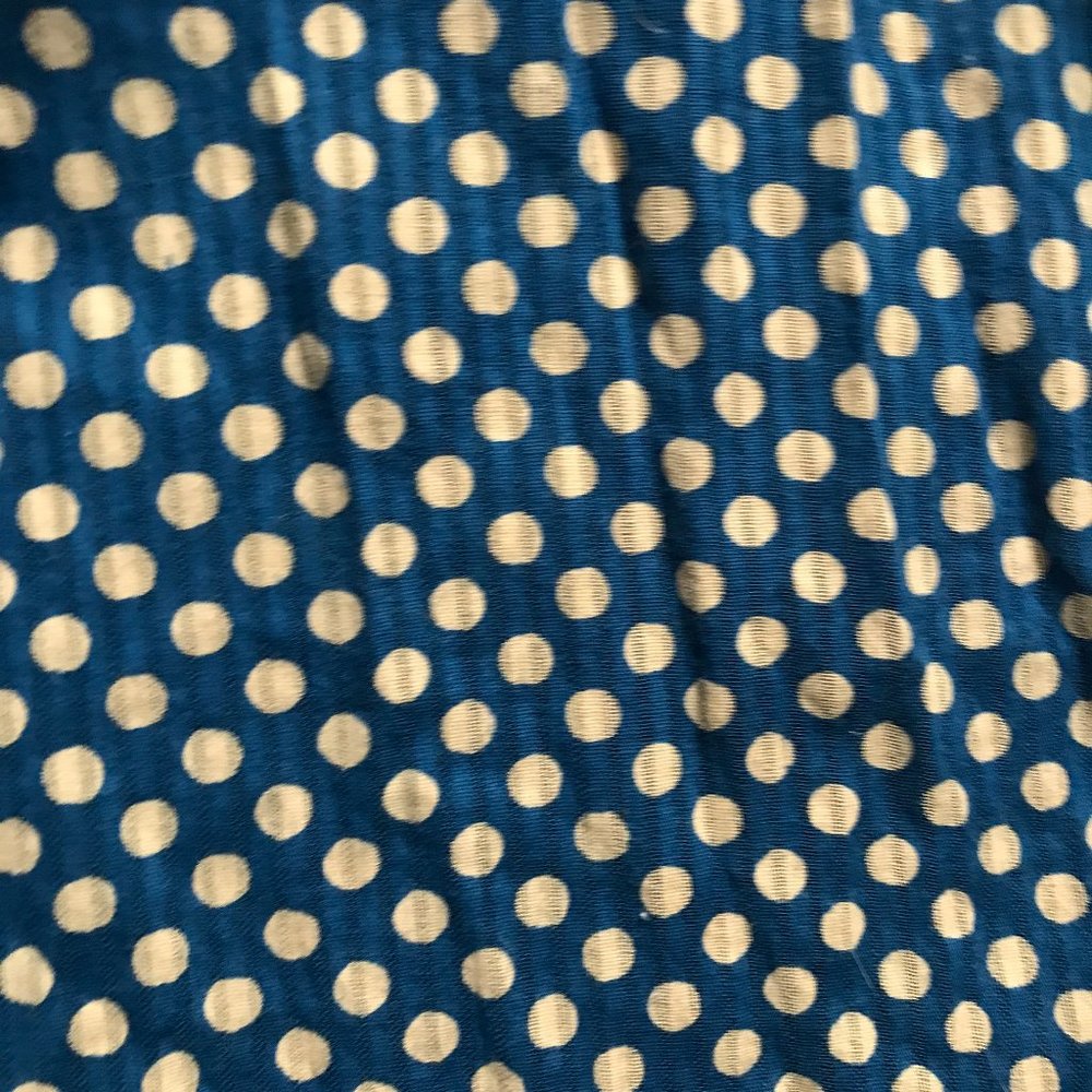 American Eagle Royal Blue Cotton Polka Dot Scarf - Picture 2 of 8